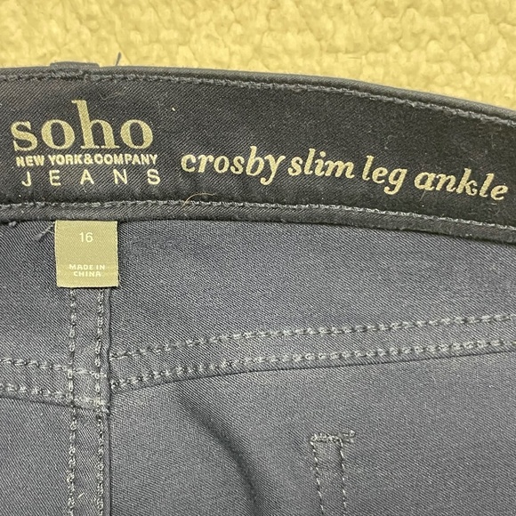 Women’s 16 Soho  Navy Blue Jeans - Picture 8 of 13